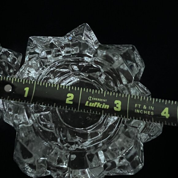 Goebel Bleikristall Ice Lead Crystal Candle Holder 70's Signed - Picture 8 of 9